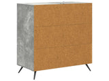 Drawer Cabinet Concrete Grey 66 x 34.5 x 90 cm Engineered Wood 895528