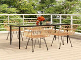 5 Piece Garden Dining Set Poly Rattan 3157848