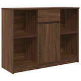 Sideboard with Drawer Brown Oak 101x35x76 cm Engineered Wood 861568