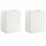 Garden Planter 2 pcs White 40 x 30 x 40 cm Cold-rolled Steel 8005473