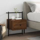 Bedside Cabinet Wall-mounted Brown Oak 35x30x51 cm Engineered Wood 833451