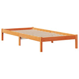 Bookcase Bed without Mattress Wax Brown 100x200 cm Solid Wood Pine 3321642