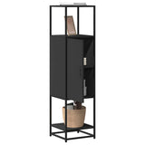 Highboard Black 35.5x35x139 cm Engineered Wood and Metal 849034