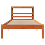 Bed Frame with Headboard without Mattress Wax Brown 90x190 cm Single 3305733
