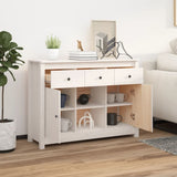 ZNTS Sideboard White 100x35x74,5 cm Solid Wood Pine 814550