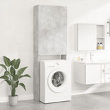 Washing Machine Cabinet Concrete Grey 64x25.5x190 cm 808417
