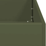 Planter Olive Green 80x80x80 cm Steel 860783