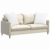 Sofa Pillows 2 pcs White 80 x 80 cm Fabric 42014051