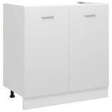 Sink Bottom Cabinet Lyon White 80x46x81.5 cm Engineered Wood 801196