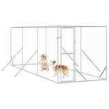 Outdoor Dog Kennel Silver 2x6x2 m Galvanised Steel 3190452