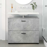 Bathroom Cabinet with Drawer Concrete Grey 76.5 x 35 x 64 cm 883297