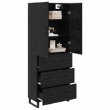 Highboard with Drawer 2 pcs Black Oak 69.5 x 34 x 180 cm 3416239