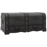 275394 Treasure Chest Wood Black 90x51x42 cm