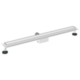 2 in 1 Shower Drain Silver 90 cm Stainless Steel 304 42015941