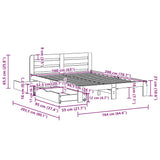 Bed Frame without Mattress 160x200 cm Solid Wood Pine 3309851