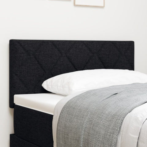 ZNTS LED Headboard Diamond Blocks Design Black 100 cm Fabric 3338202