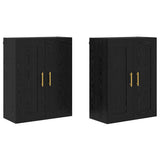 Wall-mounted Cabinet 2 pcs Black Oak 69.5 x 34 x 90 cm 3415595
