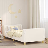 Children's Bed Frame with Headboard Cream 90 x 200 cm 42010884