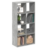 Room Divider Bookcase Concrete Grey 69.5x29x137.5 cm Engineered Wood 858024