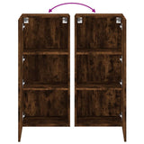 TV Wall Cabinet Smoked Oak 40.5x30x90 cm Engineered Wood 836928