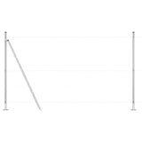 Fence Post with Concrete Base 52 pcs Silver Powder-Coated Steel 3350270