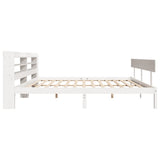 Bed Frame without Mattress White 180x200 cm Super King Solid Wood Pine 3306626