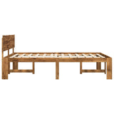 Double Bed Frame with Headboard ROSTOCK Natural 150 x 200 cm 3405462