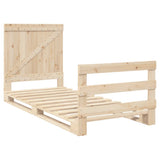 Bed Frame without Mattress with Headboard 90x200 cm Solid Wood 3281556
