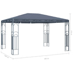 ZNTS Gazebo with LED String Lights 400x300 cm Anthracite 3070341