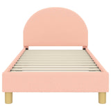 Children's Bed Frame with Headboard Pink 80 x 160 cm 42011028