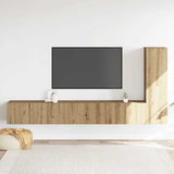 3 Piece Wall-mounted TV Cabinet Set Artisan Oak Engineered Wood 3328984