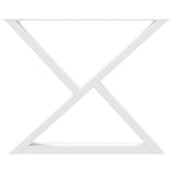 Dining Table Legs 2 pcs White 90x cm Steel 4012733
