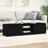 TV Cabinet Black Oak 140x40x35.5 cm Engineered Wood 862440