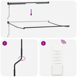 Awning Anthracite 3.5 x 2.5 m Metal 362032