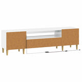 LED TV Cabinet High Gloss White Engineered Wood 897129