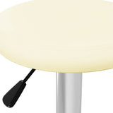 Bar Stools 2 pcs Cream Faux Leather 333101