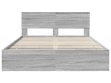 Bed Frame with Drawer Grey Sonoma 120 x 190 cm Engineer Wood 3410733