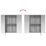 Bathroom Mirror Cabinet with Door Grey Sonoma 80 x 14.5 x 70 cm 889108
