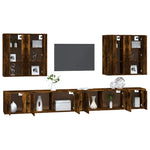 8 Piece TV Cabinet Set Smoked Oak Engineered Wood 3188707