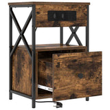 Bedside Cabinet Smoked Oak 40 x 31 x 60 cm Engineered Wood 859494