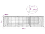 Gabion with 5 mm Wire and 5x5 cm Mesh 150x50x50 cm 3464229