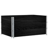 Garden Planter Black 120x80 cm Solid Wood Pine 3295424