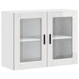 Kitchen Wall Cabinet with Glass Door Porto High Gloss White 854089
