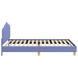 Children's Bed Frame with Headboard Jeans Blue 80 x 200 cm 42011053
