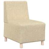 Modular Sofa Unit Armless 3 pcs Cream 55 x 74 x 82 cm Fabric 3399799