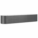Garden Raised Bed Galvanised Steel 368x80x68 cm Anthracite 318966