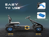 Kids Pedal Go Kart, with Adjustable Seat, Inflatable Tyres - Blue T3398P348330