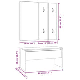 Hallway Furniture Set Smoked Oak Engineered Wood 3120194