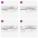 Garden Bistro Set 6 pcs Brown Solid Acacia Wood 3328697