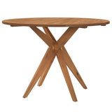 Garden Table Round 110x75 cm Solid Wood Acacia 367835